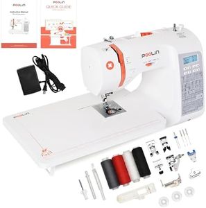 Poolin EOC02 Sewing Machine,Computerized Full Featured Machine Sewing with 200 Stitches,7 Feet,LCD Display,Wide Table,Sewing Machine for Beginners,(EOC2720)