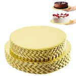 Curated Cart Combo (Pack of 10), Cake Board 8 inch (5 pcs) +10 inch (5 pcs) Round Cake Round Cake Boards - Cardboard Disposable Cake Pizza Circle Scalloped Gold Tart Decorating Base Stand