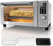 Nuwave Bravo Pro Convection Air Fryer Toaster Oven Combo, 2025 New and Improved, 10-in-1, 50°-450°F Temp Controls, Quick & Even Crisp Technology, 21Qt Capacity, Stainless Steel, PFAS Free