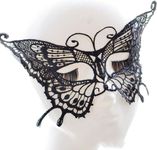 Halloween Lace Sexy Masquerade Mask, Masquerade Venetian Mask Lace Eye Mask, Half Face Masquerade Mask for Carnival Ball Dress Party((Butterfly Face Mask)