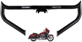 Gamyipp 1.5" Crash Bar Engine Guard Highway Freeway Bar for Harley Davidson Road King Street Glide Electra Glide 2014-2023 (Black)