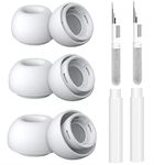 Replacement Ear Tips Compatible for Airpods Pro and Pro 2nd Generation with 2 Cleaner pens, Silicone Ear Tips Compatible for Airpods Pro with Portable Storage Box (S/M/L-3 Pairs)