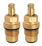 Spazio elegant bath decor Brass Ceramic Disc 1/2-inch Cartridge Quarter Turn Faucet Valve for Hot and Cold Bathroom Kitchen Tap - Set of 2 Nos