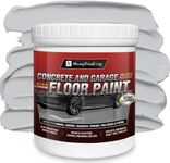 Professional Epoxy Floor Paint Kit (1 Gallon) -Light gray Acrylic Concrete Coating for household floor,which is dirt-resistant Garages & Basements | Single Component Formula | Scratch Resistant