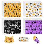 PLULON 200 Sheets Halloween Wax Paper for Food Sandwich Wrap Paper Deli Wraps Picnic Basket Liners Pumpkin Ghost Spider Wrapping Tissue Paper for Kitchen Home Holiday Party Decorations