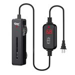 hygger Mini Fish Tank Submersible Heater 20W for 1-5 Gallons Desktop Betta Aquarium Heater with Digital Display Controller Adjustable Temperature