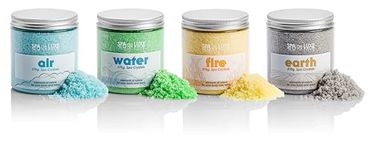 AquaFinesse Spa de Luxe 4-Pack Spa Fragrances Bath Salts, Four Elements, WA26