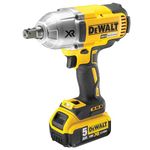 DEWALT DCF899P2-GB High Torque Impact Wrench 18V Cordless Brushless (2 x 5Ah Batteries), 18 V, Yellow/Black, 2 x 5.0Ah Li-Ion