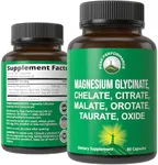 Magnesium Glycinate + Citrate + Malate + Chelate + Orotate + Taurate + Oxide. 7 Forms of Magnesium Complex. 500mg Magnesium Supplement Capsules for Women & Men. 2 Pills for Sleep, Leg Cramps, Muscles