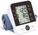 ARSIMAI Blood Pressure Monitor for Home Use,Automatic Upper Arm Blood Pressure Machine with 2x99 Memory Large LCD Screen Display,Digital Bp Machine Monitor with Large Cuff 22-44cm-Black