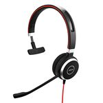 Jabra Evolve 40 Professional Wired Headset, Stereo, UC-Optimized – Telephone Headset for Greater Productivity, Superior Sound for Calls and Music, 3.5mm Jack/USB Connection, All-Day Comfort Design