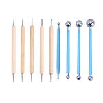 53 Arts 9 Piece Dotting Tools Ball Styluses for Mandala Rock Painting, Pottery Clay Craft, Embossing Art (Blue)