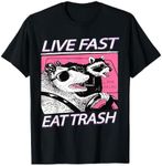 Funny Racoon Live-Fast Eat Trash Re