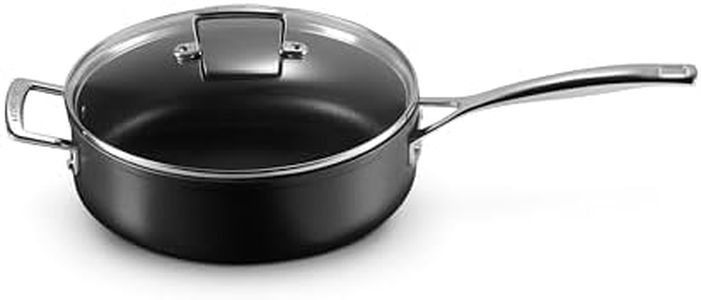 LE CREUSET Toughened Non-Stick 26x7.8cm Saute Pan with Glass Lid, Aluminium, 51110260010302
