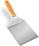 Mallez Stainless Steel Griddle Grill Spatula, 6 x 5" Heavy Duty Barbecue Turner with Beveled Edges - Barbecue Hamburger Grilling Griddle Accessories