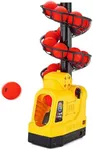Furlihong 681TPCBH 4 in 1 Baseball Pickleball Tennis Cricket Pitching Machine – Auto Oscillation, 4 Distance Gears, Adjustable Stand, Battery/AC/Power Bank Powered, for Beginners