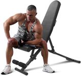 GarveeLife Adjustable Weight Bench, 800 Lbs Capacity, 8 Backrest Settings and 3 Seat Positions, Multi-Functional Bench for Complete Full-Body Workouts, Space-Saving, for Indoor Training, Home Gym