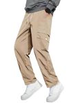 LookMark Men's Cargo Pants Stylish and Comfortable | Men’s Cargo Pants with Multiple Pockets | Ideal for Casual Wear, Outdoor Activities, and Everyday Use (AZ-LM-OG1-CARGO 02 Khakhi-L)