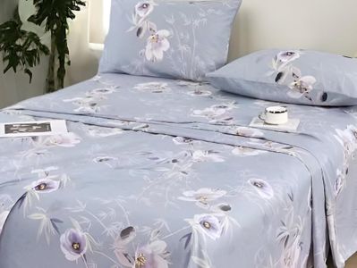 Essina King Bed Sheets Set– 4 Pcs King Size Bed Sheets Set -Deep Pocket King Size Fitted Sheet – 620 Thread Count Cotton Bed Sheets King Size – Luxury Cotton Bedsheets King Size - Violas