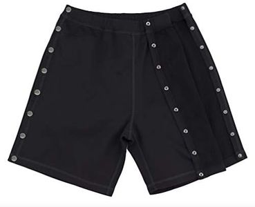 Post Surgery Tearaway Shorts - Men's - Women's - Unisex Sizing, Black, 3X-Large