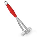 Joyoldelf Heavy Duty Stainless Steel Potato Masher, Professional Integrated Masher Kitchen Tool & Food Masher/Potato Smasher with Silicone Handle, Perfect for Bean, Vegetable, Fruits, Avocado, Meat