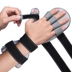 Stroke Hand Brace Splint for Straightening Fingers with 5 Fingers Resting Support, Prevent Fingers Curling, Dupuytren's Contractures, Hand Spasms, Fit Right & Left, Men & Women - L