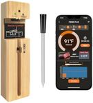 215 FT Wireless Meat Thermometer,Bluetooth Smart Meat Thermometer with Remote Monitoring for Grill,Kitchen,Oven,Smoker,Rotisserie,BBQ