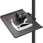 CAHAYA Music Stand Clamp-on Tray: Rack Holder Microphone Stand Shelf Adjustable Metal Tray Holder Compatible with Most Microphone Stands and Music Stands for Practice Live Streaming Recording CY0320