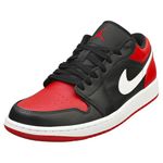 Nike Air Jordan 1 Low Men's Shoes Alternate Bred Toe 553558 066, White/Black, 11.5