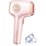 INNZA IPL Hair Removal Device with Ice Cooling Function,999999 Flashes 9 Level Painless Long Lasting Hair Remover System for Facial,Bikini,Body (Rose Gold)