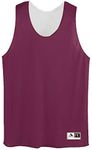 Augusta Sportswear Men's Tricot mesh Tank, Maroon/White, Medium