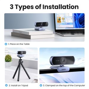 UGREEN 1080P USB Webcam – Full HD Video, Plug and Play