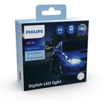 Philips Ultinon Pro3021 LED Car Headlight Bulb (H3), cool white light of 6.000K, set of 2