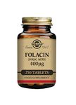 Solgar Folacin (Folic Acid) 400 µg Tablets - Pack of 250 - Vitamin B9 - Healthy Wellbeing - Healthy Maternal Tissue Growth - Vegan, Gluten Free and Kosher