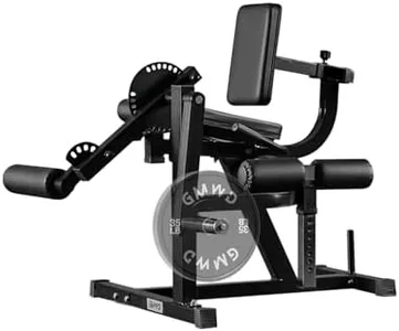 GMWD Leg Extension Machine, Leg Curl Machine, Lower Body Special Leg Machine, Adjustable Leg Exercise Bench with Plate Loaded, Leg Rotary Extension for Thigh, Home Gym Weight Machine, Black
