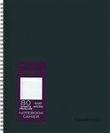 Cambridge Business Notebook with Twin Wire Binding, College Ruled, 7 1/2 x 9 1/2 Inches, 80 Sheets, Black (06672F)