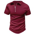 Short Sleeve Cropped Tops Blouses for Men UK Clearance Gifts for Students from Teachers Beach Men's Large Sports T Shirt Solid Short Sleeve Lapel Collar T Shirt Casual Top Sale Clearance Wine