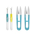 Sewing Thread Cutteer Metal Sewing Snips Thread Cutter Scissors with Seam Ripper Set of 4 (Any Color)
