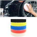 povtii 5PCS Buffing Polishing Pads, 6 Inch Cutting Polishing Pad Kit for Car Buffer Polisher, Polishing and Waxing, Backing Plate Compound Buffing Sponge Pads, Car Accessories