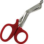 Trauma Shears 7.5'' Stainless Steel Medical Bandage Scissors EMT Shears for Emergency Supplies (Red)