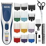 Wahl Colour Pro Cordless Clipper Kit, Soft Hairbrush Neck Duster, 12 Colour Coded Guide Combs, Hair Clippers for Men, Head Shaver, Men's Hair Clippers, Easy Home Haircutting, Family Haircuts