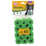 Arm & Hammer Dog Waste Bag Refills, Green, 180 Count