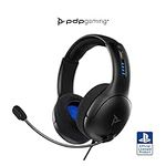 PDP Gaming LVL50 Wired Headset With Noise Cancelling Microphone: Black - PS5/PS4