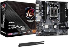 ASRock B650M PG Lightning WiFi 6E AMD Ryzen 9000/8000/7000 Series Socket AM5 B650 DDR5 up to 7200+ (OC) MHz 256 GB SATA3 6.0 Gb/s Micro ATX Motherboard M.2 RGB LED BIOS Flashback