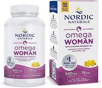 Nordic Naturals Omega Woman, Lemon - 120 Soft Gels - 500 mg Omega-3 + 800 mg Evening Primrose Oil - Healthy Skin, Hormonal Balance, Optimal Wellness - Non-GMO - 60 Servings