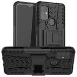 Newlike Motorola Moto G10 Power, Back Cover, Premium Real Hybrid Shockproof Bumper Defender Cover, Kick Stand Hybrid Desk Stand (Black) Back Case Cover for Motorola Moto G30