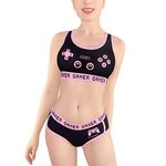 LittleForBig Women Cotton Camisole and Panties Sports loungewear Bralette Set – Playgirl Black XS