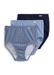 Jockey Women's Underwear Elance Brief - 3 Pack, True Navy/Petite Blue Geo/Shower, 6