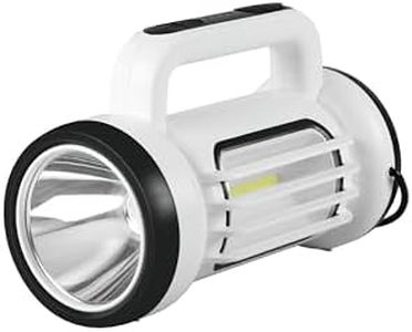 PHILIPS Hiker 5W Rechargeable Emergency Light | Long Lasting with 2400 mAh Battery and 6 Hours Backup | 3 Main Modes, 2 Side Modes and Stepless Dimming Feature | Cool White