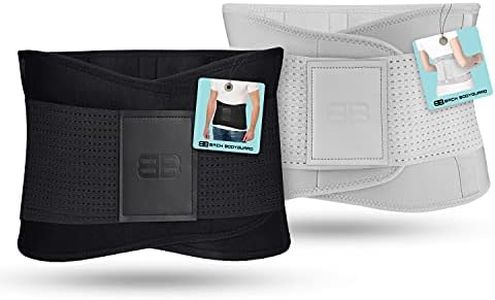 BACK BODYGUARD Rückengurt - innovative Lendenwirbelstütze - Rückenbandage entlastet Rücken - Nierengurt zur Rückenstütze - 4 Größen (M, schwarz)
